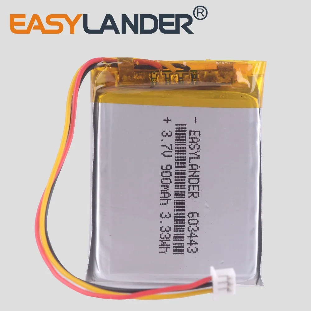 3 провода литий полимерный аккумулятор 7 V 603443 900mAh 5 дюймовый навигатор