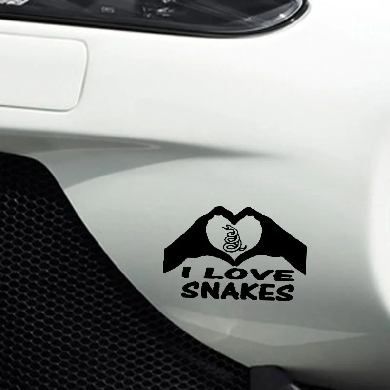 YJZT 14 6 см * 9 5 жесты I Love Snake крутая художественная виниловая наклейка Ослепительная