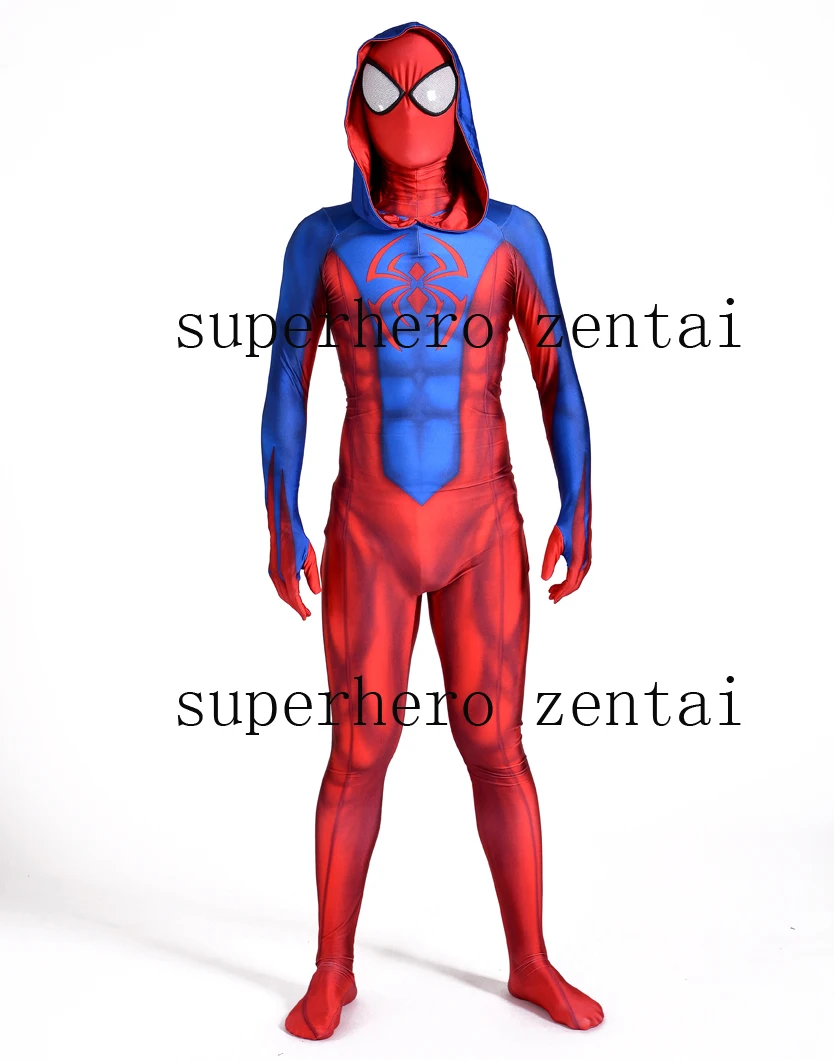 Новинка; толстовка с капюшоном Ben Reilly «Человек-паук»; карнавальный костюм; костюм на заказ с 3D принтом; костюм с изображением алого паука из лайкры Zentai «Человек-паук»; боди