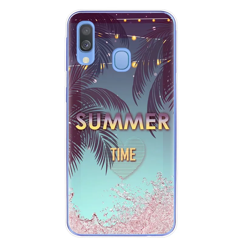 Summer Scenery Cases For Samsung Galaxy A7 A9 A6 A8 Plus A10 A20 A30 A40 A50 A70 Cover Soft Silicone Phone Case Fundas Capa - Цвет: T5881