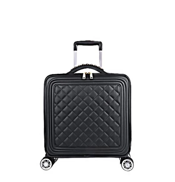 black only luggage Travel tale кожаный маленький ручной клади ручная сумка для багажа 2" 24" kinder тележка масштабных дорожных чемоданов, для женщин - Цвет: black only luggage