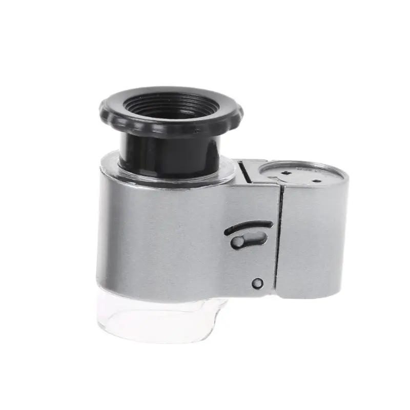 Профессиональная Лупа 50X миниатюрный светодиодный микроскоп детектор валют