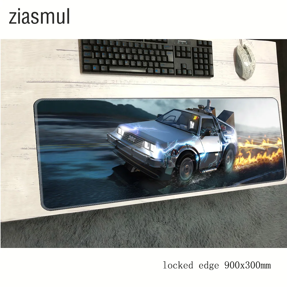 Назад в будущее коврик для мыши gamer anime 900x300x2 мм notbook игровой большой толстый PC