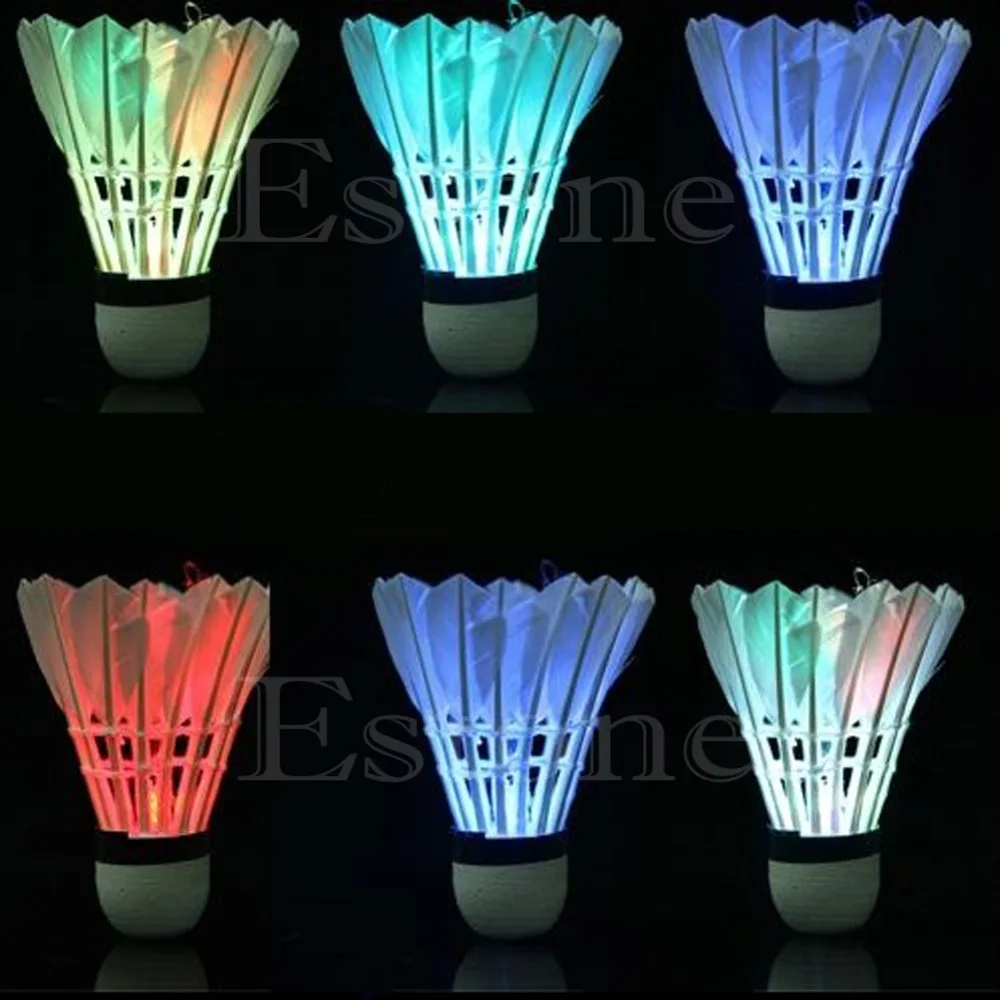Новый яркий светодиодный Волан для бадминтона 4 шт.|led badminton shuttlecock|badminton shuttlecocklight |