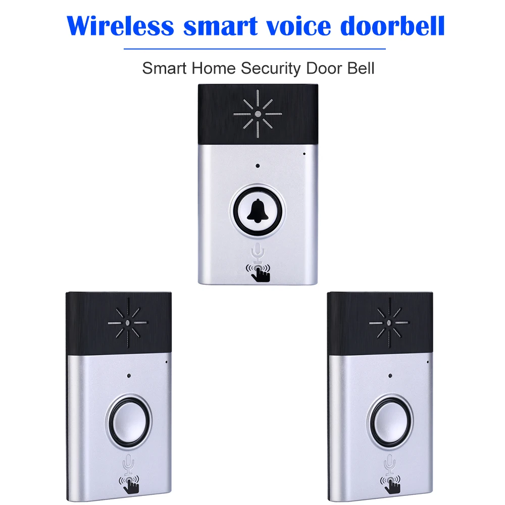 Wireless Voice Intercom Doorbell with Outdoor Unit Button Indoor Receiver Smart Home Security Door Bell 2-way Talk Monitor | Безопасность