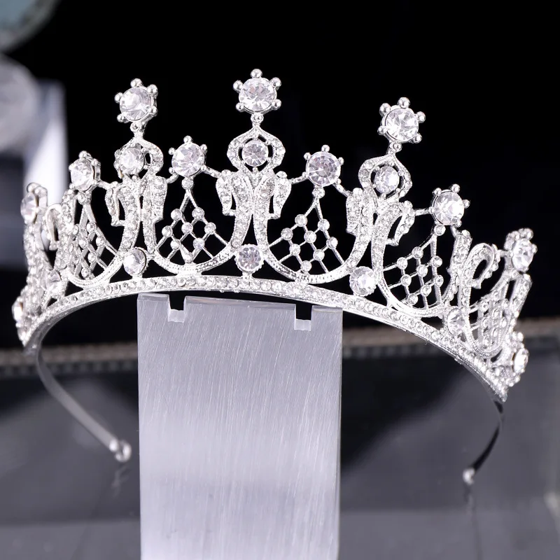 WONDMOND Европейский Король Королева Корона из страз тиара на торжество бижутерия