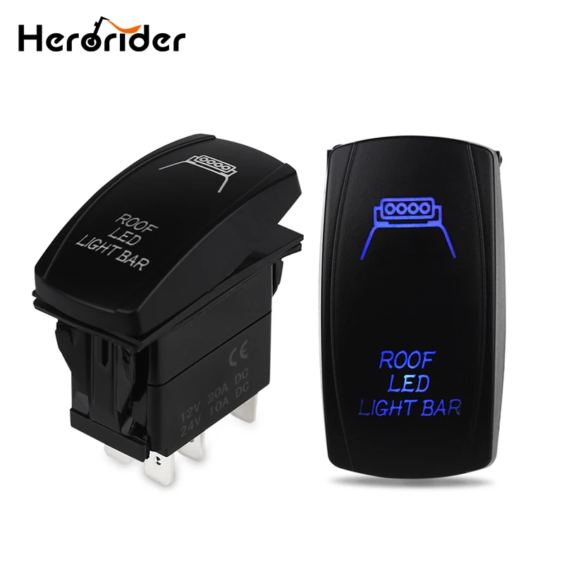 

12V/24V Rocker Switch 5 Pin Laser On Off Switch Rocker Toggle Switch for Car RV Boat Marine