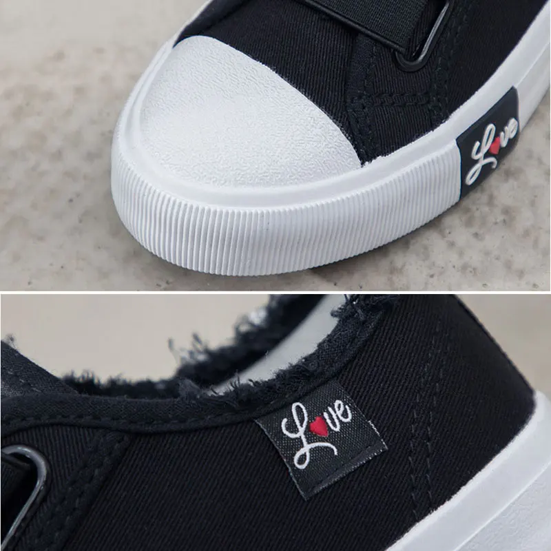 

Canvas shoes woman 2021 fashion breathable soft women shoes convenient hook&loop women sneakers comfortable ladies shoes