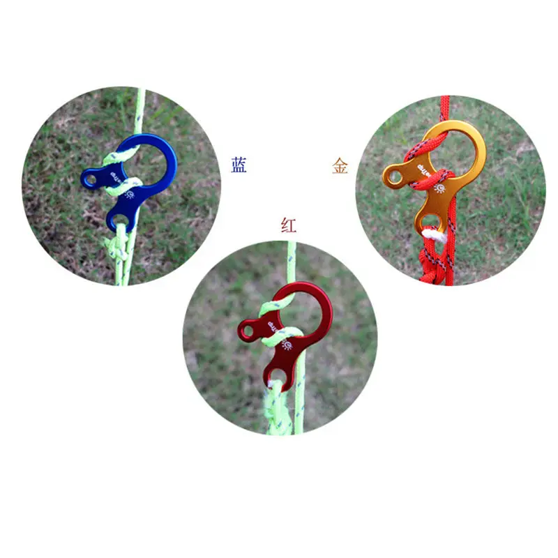 10 шт./пакет палаточная витая веревка Пряжка многофункциональный 3 отверстия Antislip