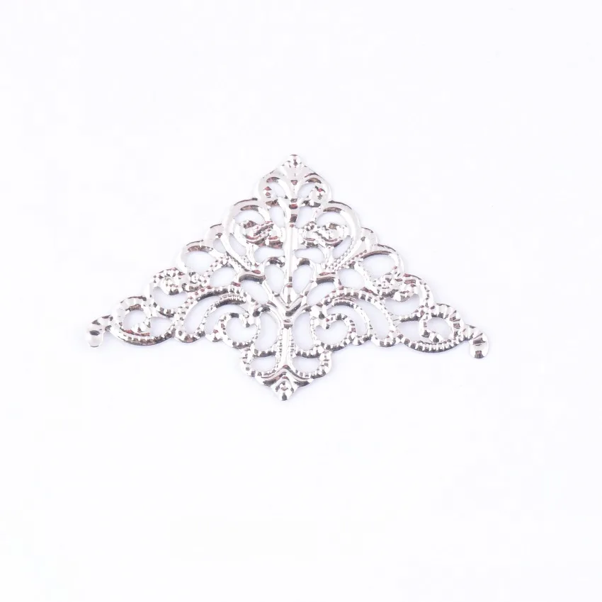 Бесплатная доставка розничная продажа 10 шт. серебристые филигранные оболочки