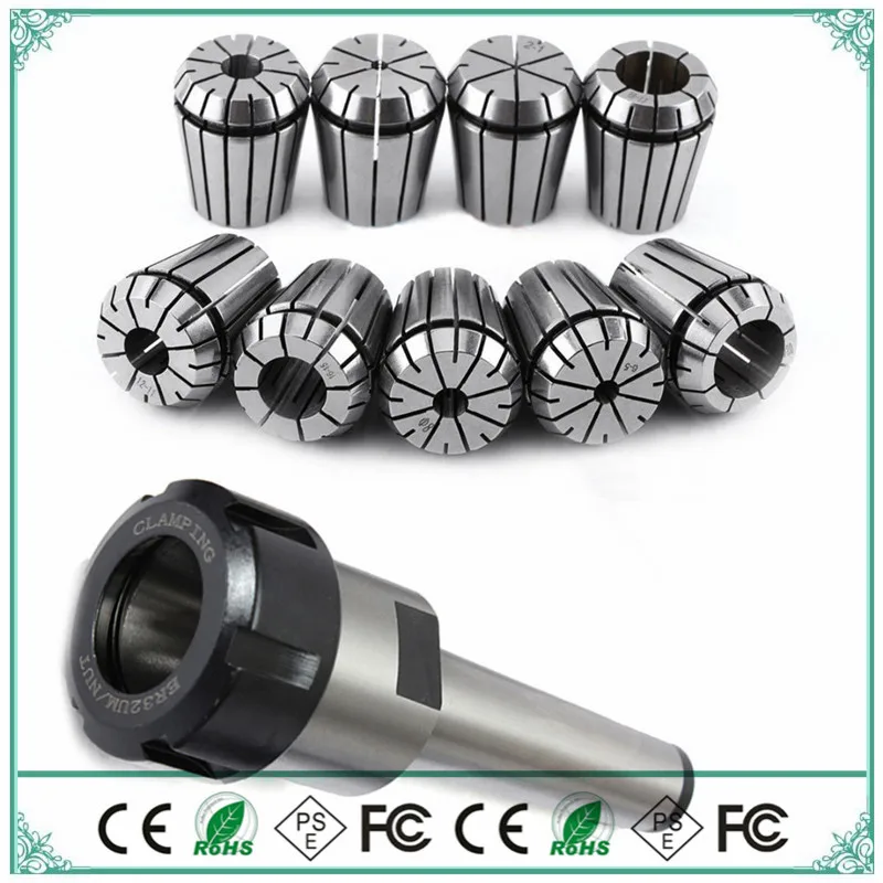 

9pcs ER32 Spring Collets + 1pcs MT3 ER32,high precision spindle Mohs 3 # ISO standard tool CNC milling machine lathe