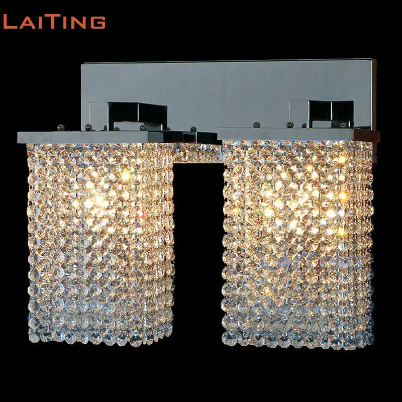 Осветительный светильник с тремя головками Современный хрустальный настенный