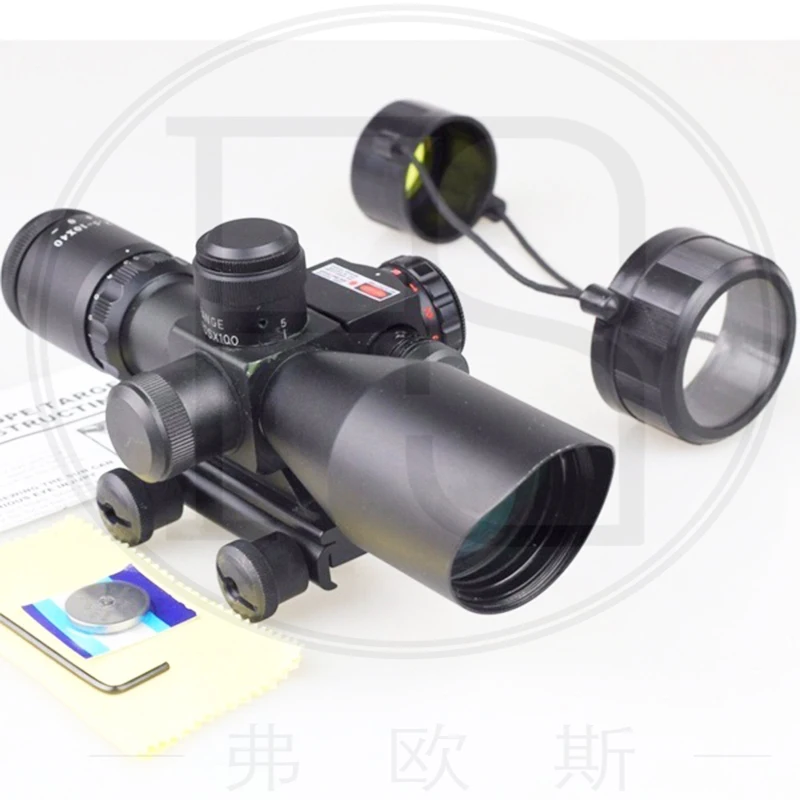 

Tactical Red Laser 2.5-10x40 Optics Sight Scope Outdoor Hunting Riflescope Red And Green Illuminated Reticle Type Scope