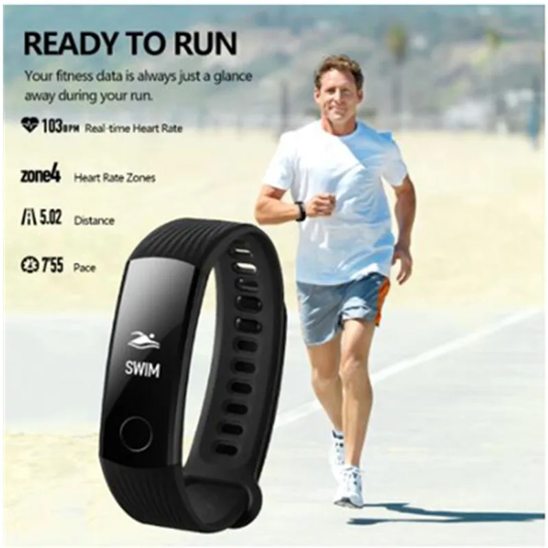 Оригинальный ремешок HUAWEI Honor Band 3 Smartband монитор сердечного ритма Bluetooth Шагомер