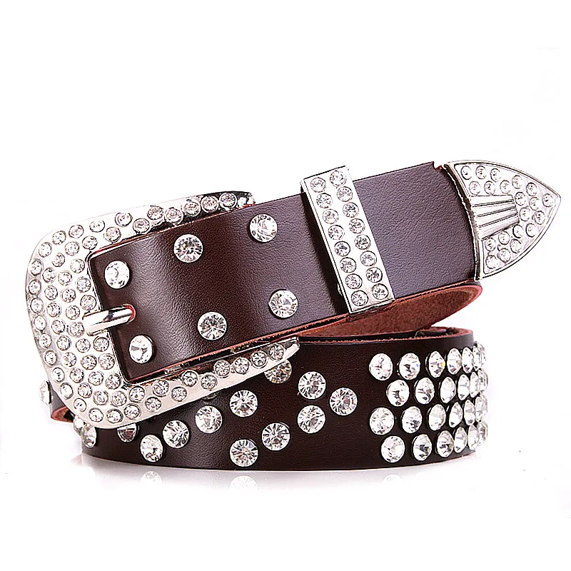 2017 новая мода горный хрусталь ремни для женщин Роскошные дизайнерские пояса из