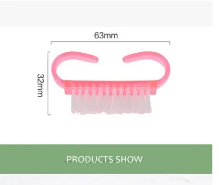 3 Абсолютно стиль ногтей пластиковая щетка для очистки твердый скраб для удаления пыли Маникюрный Инструмент - Цвет: 3
