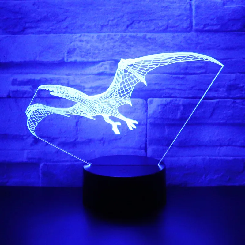 3D LED ночник динозавр Птерозавр тираннозавр рекс поставляется с 7 видов цветов