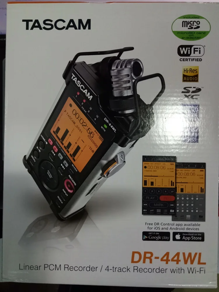 TASCAM DR44WL DR-44WL 4-канальный портативный рекордер Hi-Fi ручка для записи Wi-Fi управление