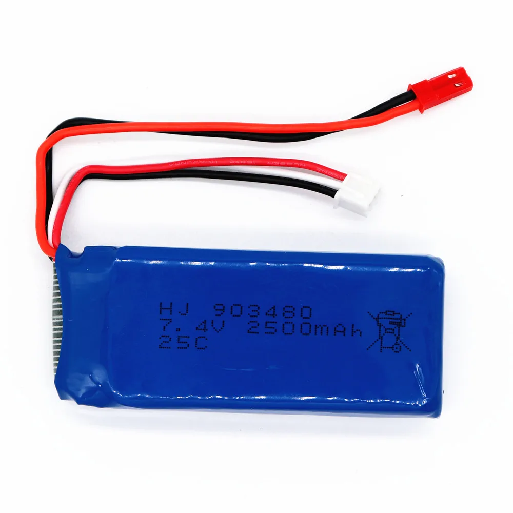 Новая Большая батарея 2500mAh 2S 7 4 V 25C Lipo вертолета Syma X8 X8W X8G с защитой напряжения |