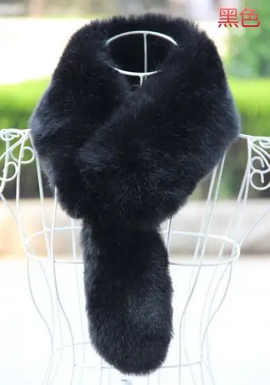 Шарф из искусственного меха шарф кролика рекс меховой воротник женский зимний