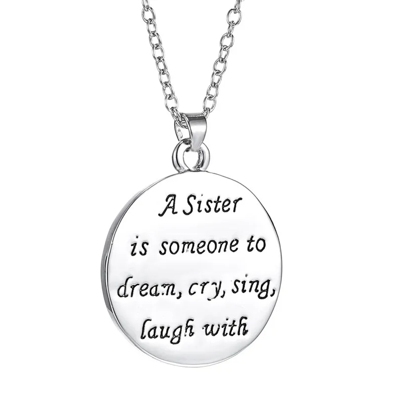 OneckOha модные ювелирные изделия ожерелье с двойным сердцем и монограммой сестры