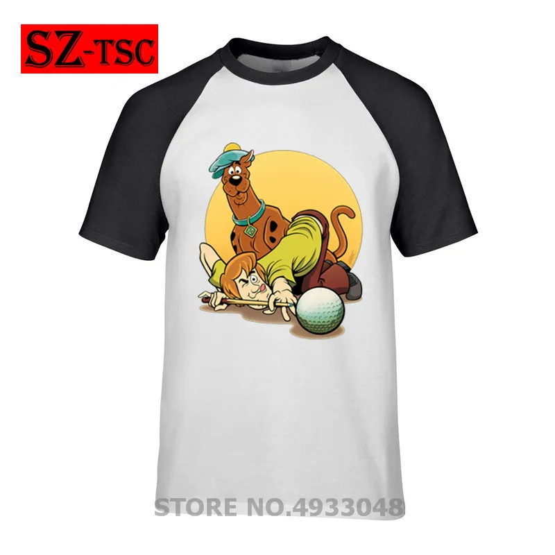 Мужская футболка Scooby Doo повседневная хлопковая Футболка оверсайз с изображением