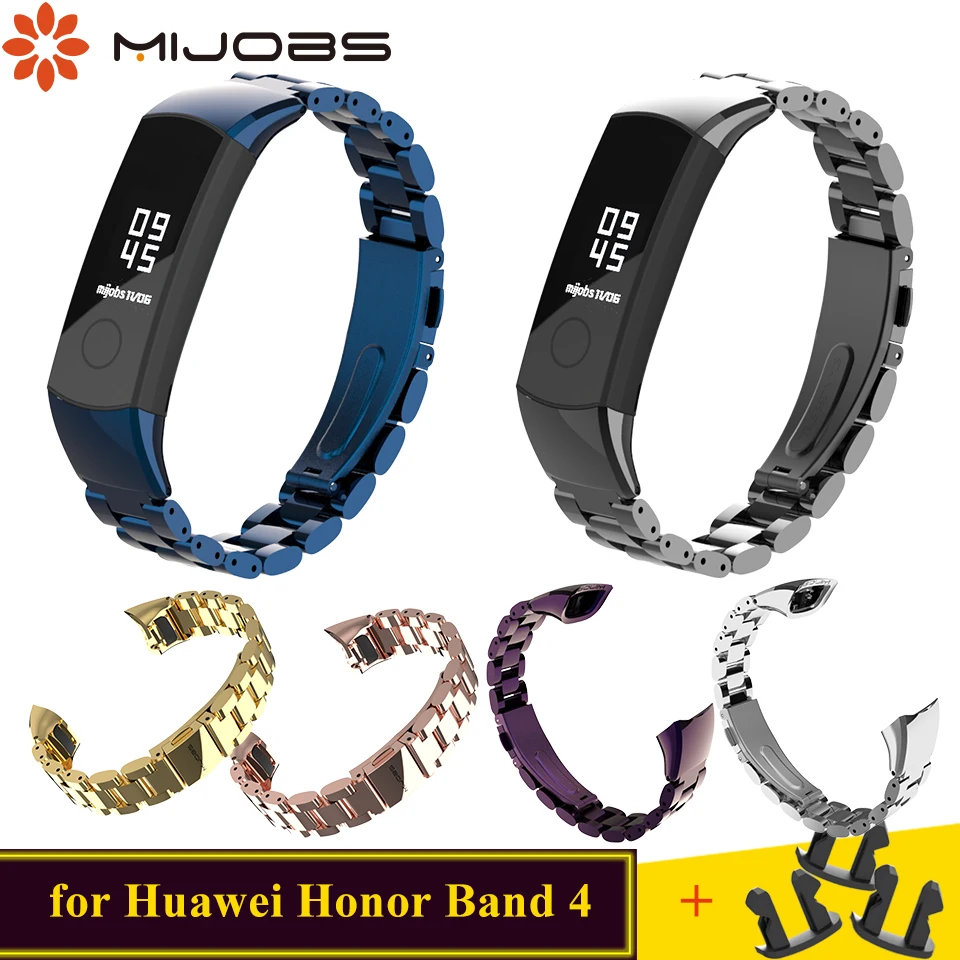 Для huawei honor Band 4 металлический ремешок для honor Band 5 ремешок для часов браслет из нержавеющей стали для honor band 3 smarttwrist