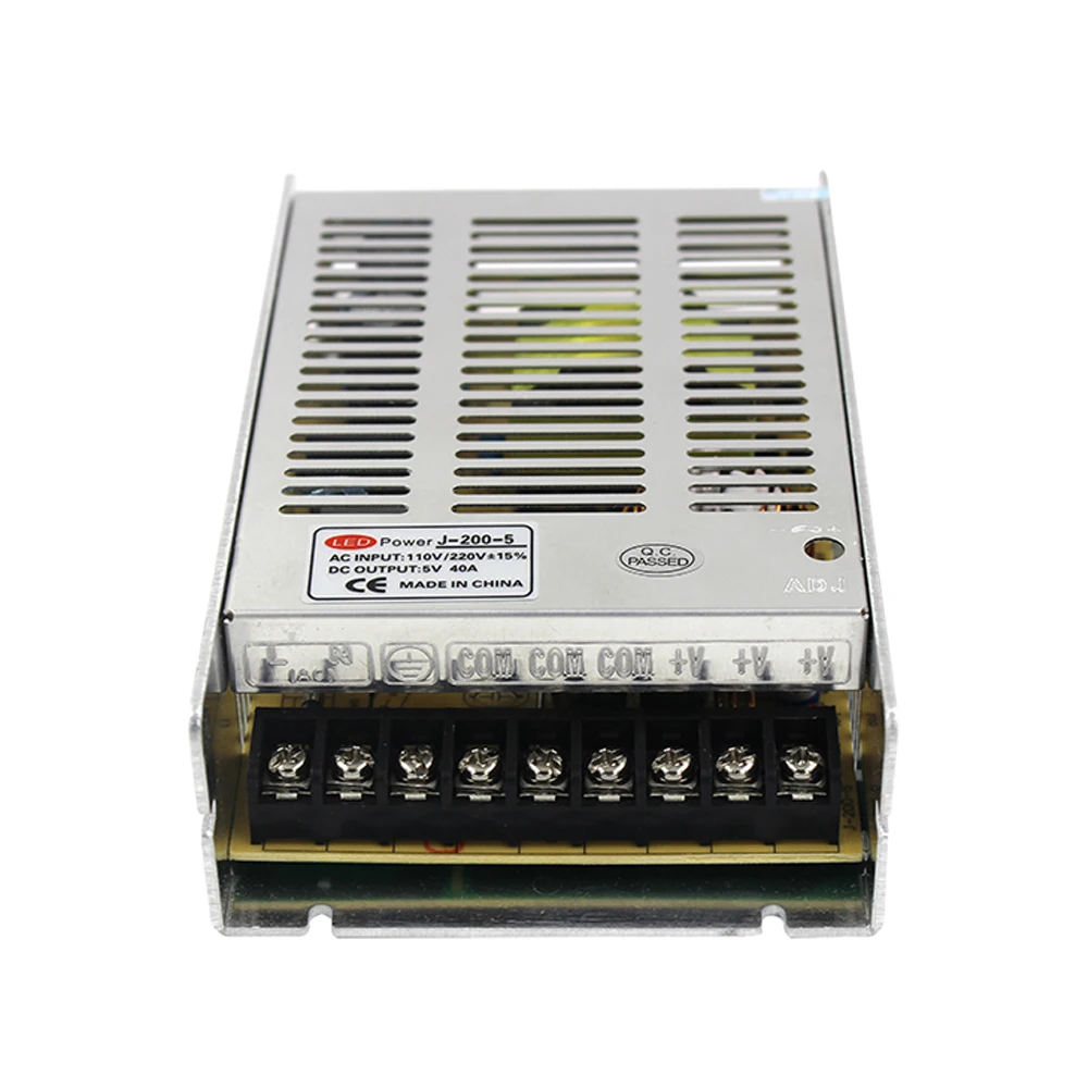 Драйвер импульсного источника питания для светодиодных лент 5 В 40А 200 Вт дисплей
