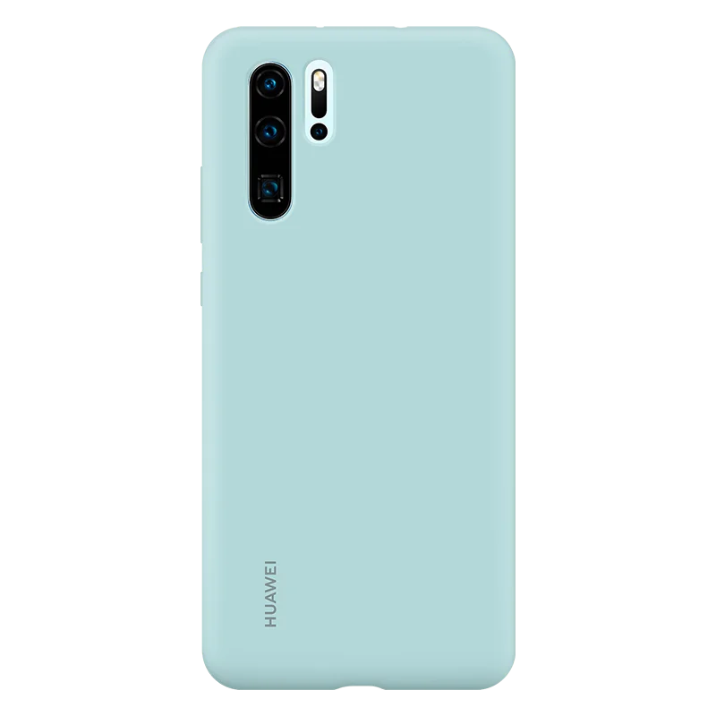 Официальный Мягкий силиконовый чехол huawei P30 Pro Чехол Стильный Анти-осенний ультра-тонкий задний чехол защитный чехол P30 - Цвет: Небесно-голубой