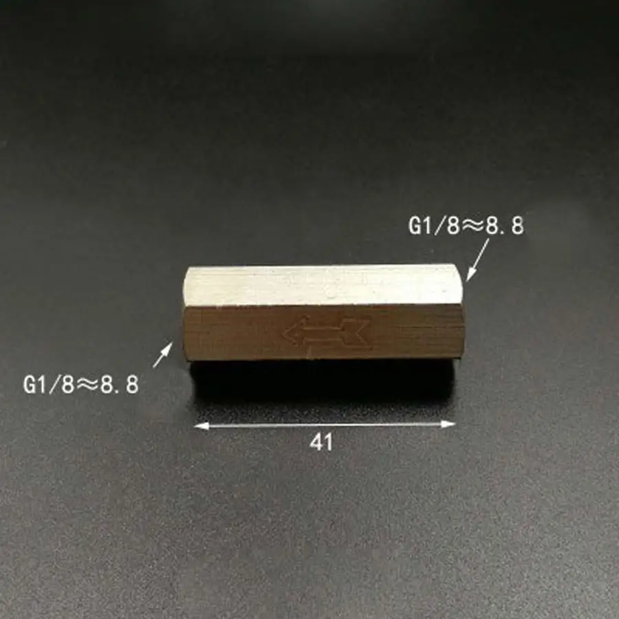 DN6 1/8 &quotBSP гнездовой никелированный латунный обратный клапан односторонний