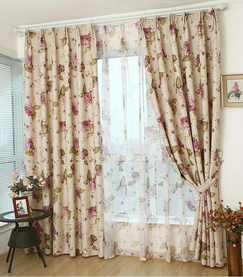 Цветочный узор шторы для окна для кухни/гостиной блокирующие свет изящные деревенские обивочные тюли на заказ