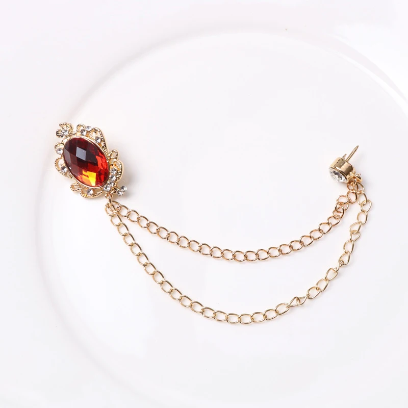 Модная Хрустальная кисточка ювелирная булавка пряжка броши на цепочке для