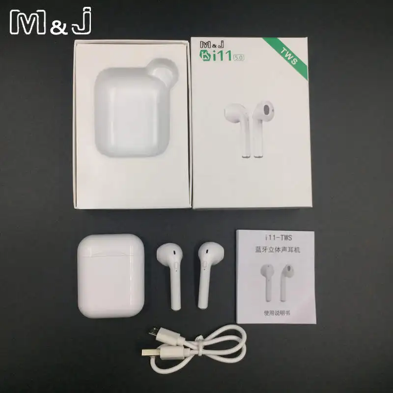 Белый i11 TWS беспроводной Bluetooth 5,0 наушники супер бас игровой наушник PK i9s i10 i12 i30 tws для Iphone Xiaomi huawei - Цвет: Белый