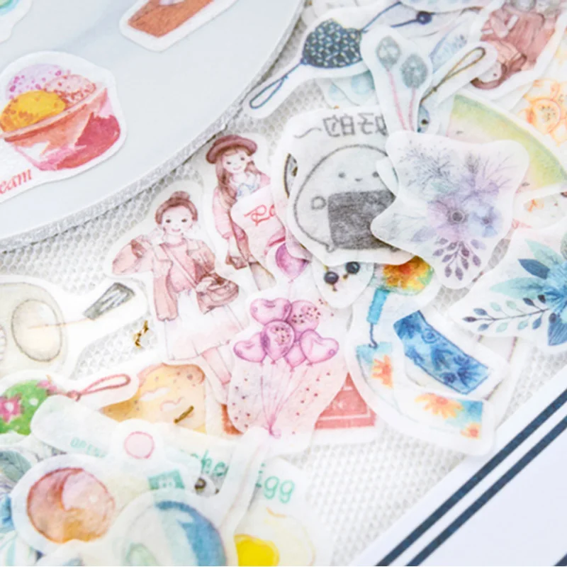 40 шт./лот освежающий цветок мини бумажная наклейка декоративные наклейки сделай