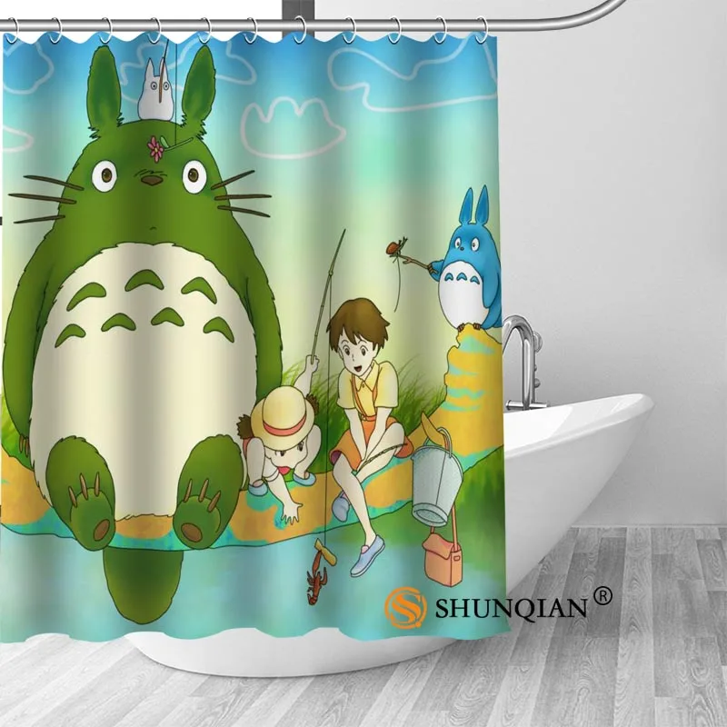 Новинка занавеска для душа Totoro украшения ванной комнаты дома водонепроницаемая