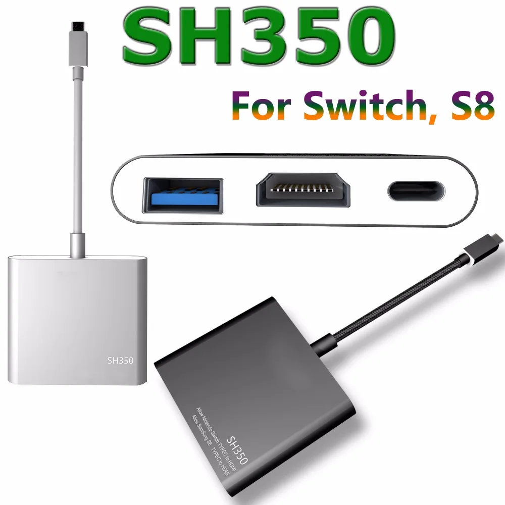 Для coov SH350 Портативный док Тип-C к HDMI адаптер HUB USB-C конвертер 4 К HD передачи кабель