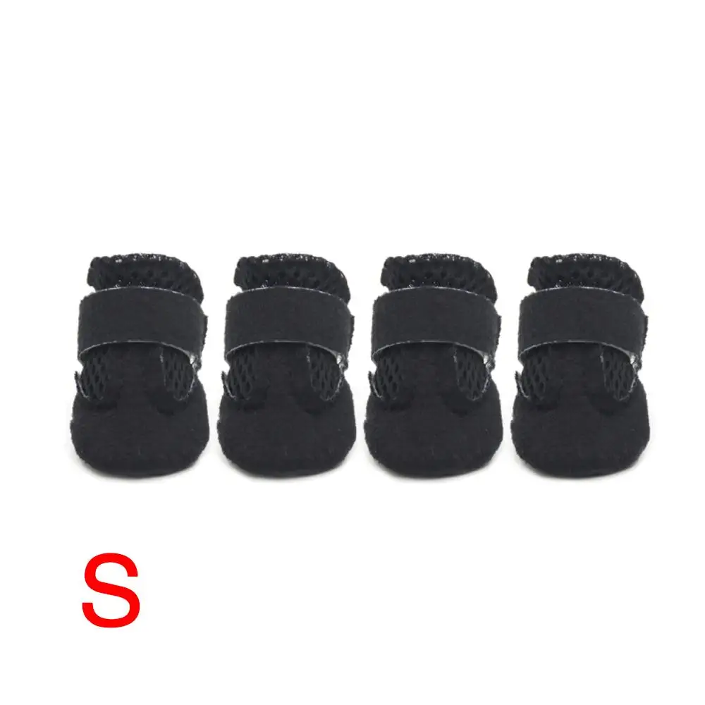 Black 4X3.5cm SOLEDI 4 шт. товары для домашних животных Одежда для домашних животных одеваются мягкие собаки Рождественский подарок собака кошка обувь защита ноги непромокаемые сапоги Зимние ботиночки - Цвет: Black 4X3.5cm
