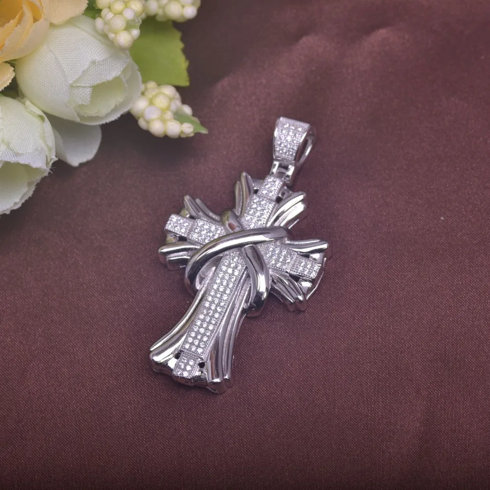 Хип-хоп крест кулон/лед из Ювелирные изделия/bling кулон/чистое серебро 925 |