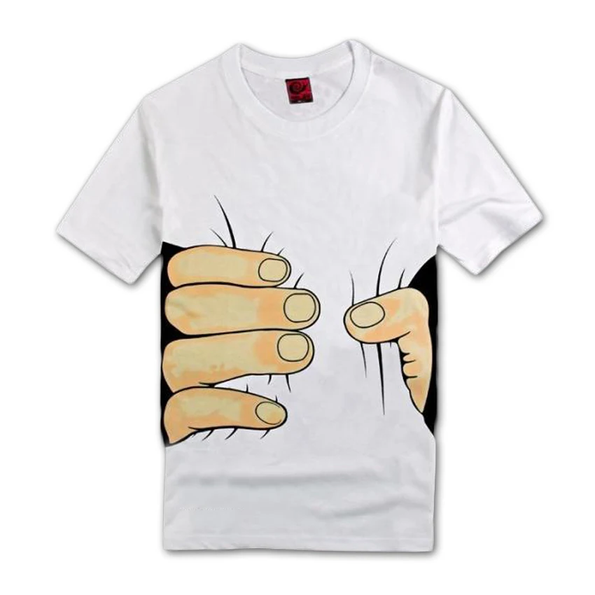 Мужские топы футболки лето 2019 большая рука 3d футболка мужская хлопковая одежда