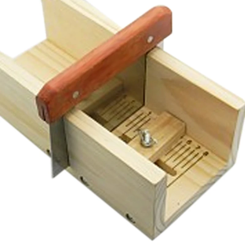 

Hardwood Handle Soap Cutter Straight Stainless Wax Dough Slicer Soap Making Cake Tools XH8Z