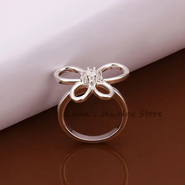 Hot Sell!Wholesale Sterling 925 silver ring fashion Inlaid Stone Butterfly Rings R217 | Украшения и аксессуары