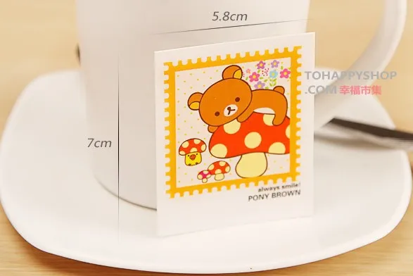 40 шт./лот набор мини открыток с мультяшным медведем открытки благодарностью