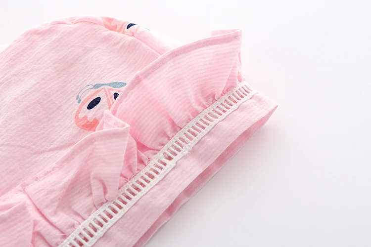 Симпатичная одежда для новорожденных девочек летнее платье с рукавами