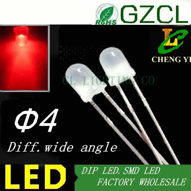 Белый 4 мм DIP led диффузный круглый 2-контактный диод 3 0-3 5 В светодиодный Диод | Лампы