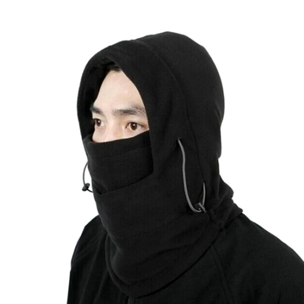 Mens Winter Fleece Thermal Ski Snood Hood Neck Warmer Hat Motorcycle face mask Outdoor Sports Full Cap neck Men Helmet Hat
