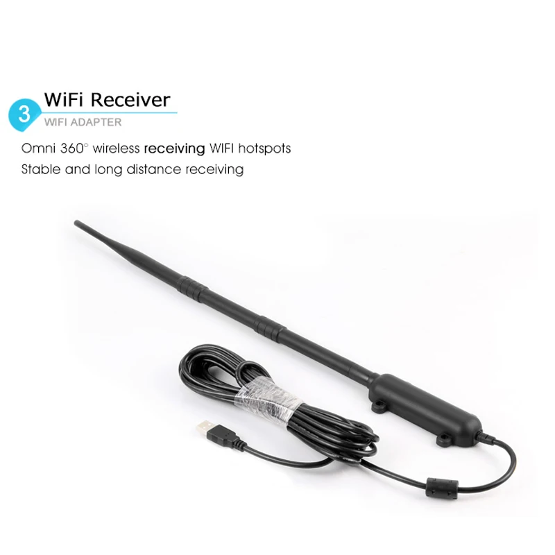 Открытый USB WiFi адаптер 13 дБ антенны Wi Fi Ethernet ключ 150 Мбит/с сетевая карта