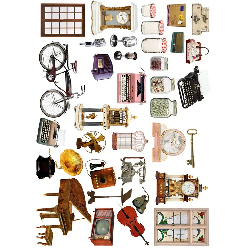 2 шт./партия винтажная пишущая машинка мелочи Deco DIY Наклейка для планировщика альбом Mohamm Journal наклейка s милые канцелярские товары школьные вещи