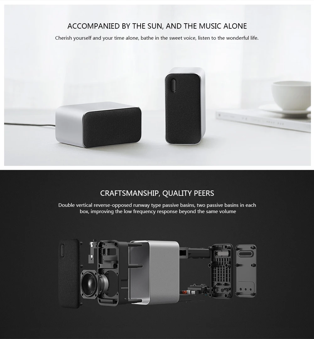 Xiaomi Беспроводная Bluetooth Колонка Беспроводная Soundbox колонка с микрофоном с двумя 12 Вт приводами стерео бас динамик для ПК ТВ ноутбуков телефонов