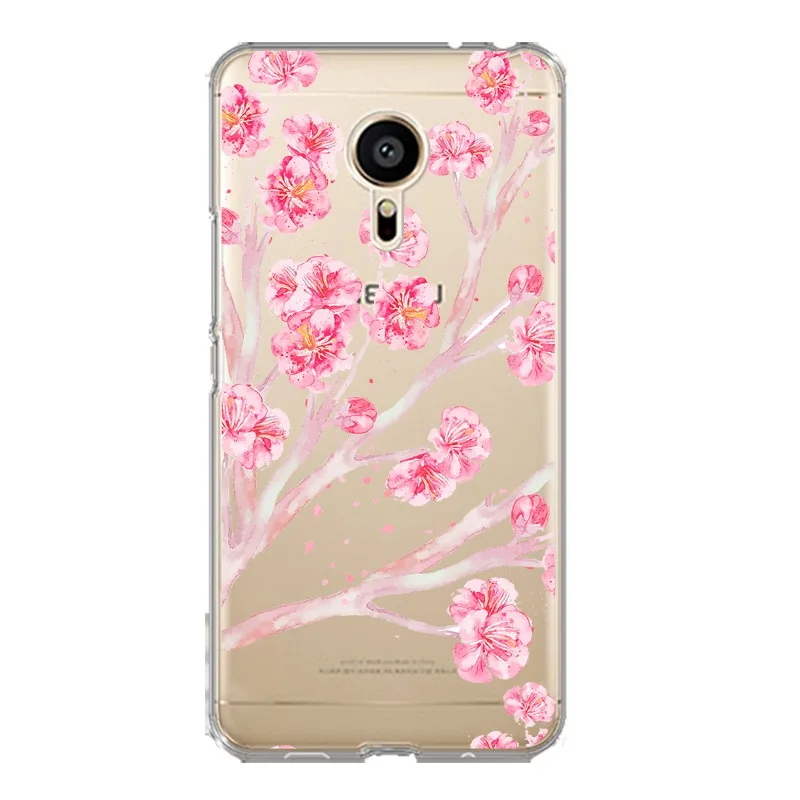 Мягкий прозрачный чехол из ТПУ для телефона meilan MX6 pro6 U20 U10 A5 M5 M5S E E2 с цветочным