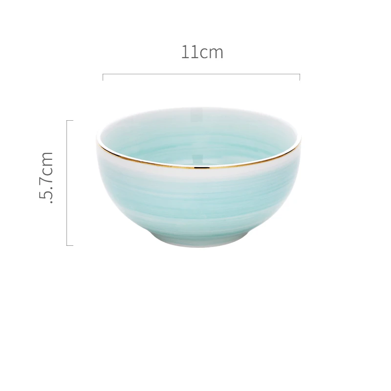 4.5inch bowl Blue Европейский стиль Пномпень керамическая Западная Посуда рисовое блюдо суп чашка стейк Блюдо Столовая Посуда Десертная Тарелка обеденная декоративная тарелка - Цвет: 4.5inch bowl Blue